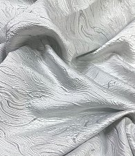 Жаккард белая\серебро волна